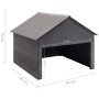 Grauer WPC-Rasenmäherschuppen 80x80x70 cm von vidaXL, Rasenmäherabdeckungen - Ref: Foro24-149036, Preis: 252,12 €, Rabatt: %