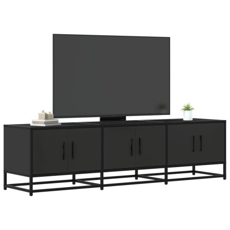 Mueble de TV madera de ingeniería y metal negro 150x35x41 cm de , Muebles TV - Ref: Foro24-848859, Precio: 102,79 €, Descuent...