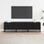 Mueble de TV madera de ingeniería y metal negro 150x35x41 cm de , Muebles TV - Ref: Foro24-848859, Precio: 102,79 €, Descuent...