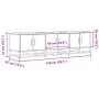 Mueble de TV madera de ingeniería y metal negro 150x35x41 cm de , Muebles TV - Ref: Foro24-848859, Precio: 102,79 €, Descuent...