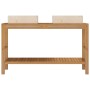 Mueble tocador madera teca maciza con lavabos de mármol crema de vidaXL, Tocadores de baño - Ref: Foro24-3058167, Precio: 525...