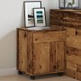 Armario con ruedas madera ingeniería envejecida 45x38x54 cm by , Lockers and storage cabinets - Ref: Foro24-856654, Price: 63...