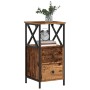 Mesita de noche madera ingeniería envejecida 34x35,5x70 cm by , Nightstands - Ref: Foro24-857250, Price: 69,25 €, Discount: %