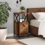 Mesita de noche madera ingeniería envejecida 34x35,5x70 cm by , Nightstands - Ref: Foro24-857250, Price: 69,25 €, Discount: %