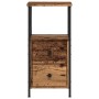 Mesita de noche madera ingeniería envejecida 34x35,5x70 cm by , Nightstands - Ref: Foro24-857250, Price: 69,25 €, Discount: %