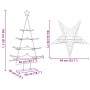Árbol de Navidad para decoración metal negro 140 cm de , Arboles de navidad - Ref: Foro24-4018964, Precio: 69,09 €