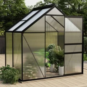 Anthrazitgraues Aluminium-Gewächshaus 2,47 m² von vidaXL, Gewächshäuser - Ref: Foro24-312065, Preis: 301,77 €, Rabatt: %