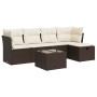 Set sofás de jardín 6 piezas y cojines ratán sintético marrón von , Gartensets - Ref: Foro24-3325279, Preis: 369,50 €, Rabatt: %