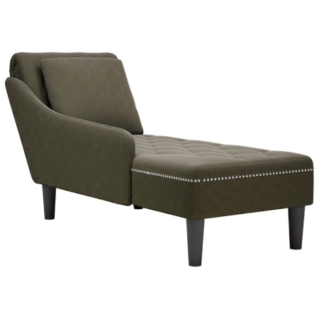 Tumbona almohada reposabrazo derecho cuero verde militar by , Daybeds - Ref: Foro24-4009859, Price: 139,67 €, Discount: %