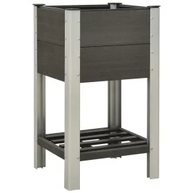 Garden growing table with shelf WPC gray 50x50x90 cm by vidaXL, Pots and planters - Ref: Foro24-149013, Price: 88,91 €, Disco...