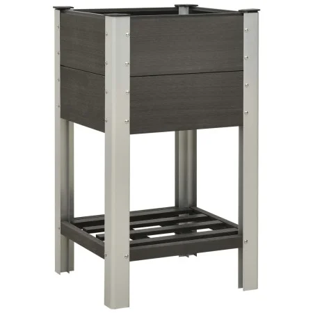 Garden growing table with shelf WPC gray 50x50x90 cm by vidaXL, Pots and planters - Ref: Foro24-149013, Price: 88,91 €, Disco...