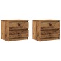 Mesita de noche 2 uds madera ingeniería envejecida 50x40x43.5cm von , Nachttische - Ref: Foro24-856519, Preis: 95,78 €, Rabat...