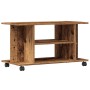 Mueble de TV con ruedas madera ingeniería envejecida 80x40x45cm von , TV-Möbel - Ref: Foro24-855790, Preis: 62,90 €, Rabatt: %