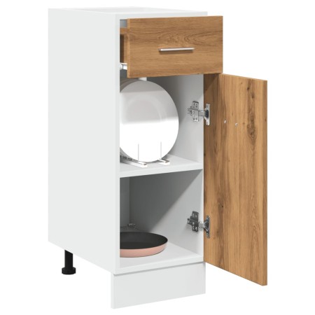 Armario inferior cajón madera roble artisan 30x46x81,5 cm by , Kitchen cabinets - Ref: Foro24-856081, Price: 65,67 €, Discoun...