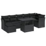 Set de sofás de jardín y cojines 8 piezas ratán sintético negro by , Garden sets - Ref: Foro24-3326196, Price: 539,90 €, Disc...