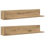 Estantes de pared 2 uds madera roble artisan 100x16,5x16,5 cm de , Estantes y estanterías - Ref: Foro24-860048, Precio: 50,05 €