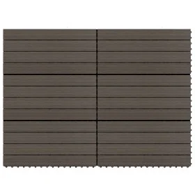 Verandafliesen 6 Stk. WPC dunkelbraun 60x30 cm 1,08 m² von vidaXL, Böden und Teppiche - Ref: Foro24-149027, Preis: 57,23 €, R...