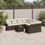 Set de sofás de jardín 9 pzas y cojines ratán sintético marrón von , Modulare Sofas für den Außenbereich - Ref: Foro24-325110...