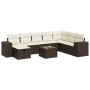 Set de sofás de jardín 9 pzas y cojines ratán sintético marrón von , Gartensets - Ref: Foro24-3325749, Preis: 570,13 €, Rabat...