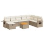 Set de sofás de jardín con cojines 9 pzas ratán sintético beige by , Garden sets - Ref: Foro24-3325831, Price: 609,78 €, Disc...