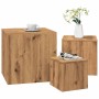 Mesas auxiliares 3 uds madera de ingeniería roble artisan by , Side tables - Ref: Foro24-856677, Price: 85,81 €, Discount: %