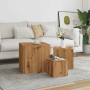 Mesas auxiliares 3 uds madera de ingeniería roble artisan by , Side tables - Ref: Foro24-856677, Price: 85,81 €, Discount: %
