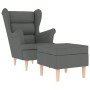 Sillón con taburete reposapiés tela gris oscuro von , Sessel - Ref: Foro24-3307990, Preis: 247,06 €, Rabatt: %