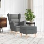 Sillón con taburete reposapiés tela gris oscuro von , Sessel - Ref: Foro24-3307990, Preis: 247,06 €, Rabatt: %