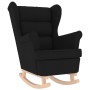Silla mecedora de tela negro 74x90x102 cm de , Sillones - Ref: Foro24-4016921, Precio: 185,11 €, Descuento: %