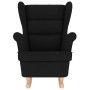 Silla mecedora de tela negro 74x90x102 cm de , Sillones - Ref: Foro24-4016921, Precio: 185,11 €, Descuento: %