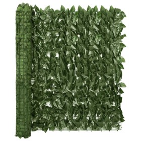 Toldo para balcón con hojas verde oscuro 400x100 cm