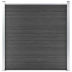 Schwarzes WPC-Zaunelement 180x186 cm von vidaXL, Zaunpaneele - Ref: Foro24-148972, Preis: 321,69 €, Rabatt: %