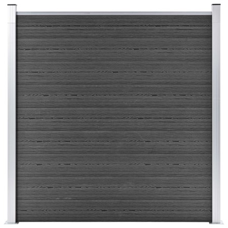 Panel de valla WPC negro 180x186 cm de vidaXL, Paneles de vallas - Ref: Foro24-148972, Precio: 279,78 €, Descuento: %