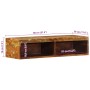 Mueble de TV de pared madera maciza de mango rugosa 80x30x19 cm by , CD and DVD storage - Ref: Foro24-4017476, Price: 82,04 €...