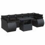 Set de sofás de jardín y cojines 8 piezas ratán sintético negro von , Gartensets - Ref: Foro24-3326596, Preis: 579,99 €, Raba...