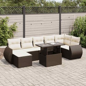 Set sofás de jardín 8 piezas y cojines ratán sintético marrón de , Conjuntos de jardín - Ref: Foro24-3326684, Precio: 554,95 ...