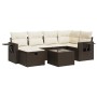 Juego de sofás de jardín 7 piezas con cojines ratán PE marrón by , Garden sets - Ref: Foro24-3325499, Price: 457,96 €, Discou...