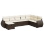 Set sofás de jardín 8 piezas y cojines ratán sintético marrón von , Gartensets - Ref: Foro24-3325639, Preis: 517,43 €, Rabatt: %