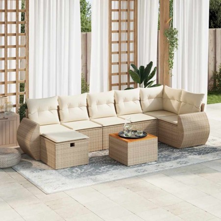 Set de sofás de jardín y cojines 8 piezas ratán sintético beige von , Gartensets - Ref: Foro24-3325852, Preis: 546,47 €, Raba...
