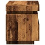 Mesita de noche luces LED 2 uds madera envejecida 40x39x48,5 cm by , Nightstands - Ref: Foro24-857659, Price: 125,19 €, Disco...