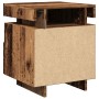 Mesita de noche luces LED 2 uds madera envejecida 40x39x48,5 cm by , Nightstands - Ref: Foro24-857659, Price: 125,19 €, Disco...