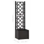 Flowerbed with trellis and anthracite automatic irrigation system by vidaXL, Pots and planters - Ref: Foro24-313965, Price: 1...