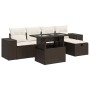 Set sofás de jardín 6 piezas y cojines ratán sintético marrón von , Gartensets - Ref: Foro24-3327933, Preis: 439,90 €, Rabatt: %