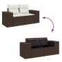 Set de sofás de jardín 9 pzas y cojines ratán sintético marrón de , Conjuntos de jardín - Ref: Foro24-3326824, Precio: 691,29...