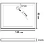 Rechteckige schwarze ABS-Duschwanne 80x100 cm von vidaXL, Duschwannen - Ref: Foro24-148912, Preis: 112,45 €, Rabatt: %