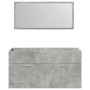 Juego muebles de baño 4 pzas madera contrachapada gris hormigón von , Badezimmermöbel - Ref: Foro24-3324875, Preis: 181,09 €,...