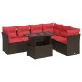Set sofás jardín y cojines 7 pzas ratán sintético acacia gris von , Gartensets - Ref: Foro24-3326175, Preis: 553,76 €, Rabatt: %