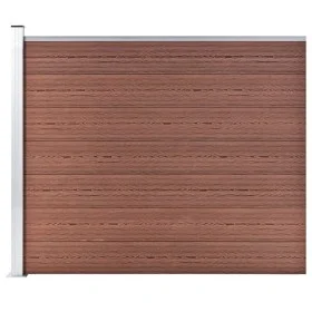 Brown WPC fence panel 175x146 cm by vidaXL, fence panels - Ref: Foro24-148981, Price: 220,58 €, Discount: %