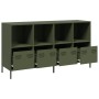 Aparador de acero laminado en frío verde oliva 135x39x73,5 cm von , Sideboards - Ref: Foro24-3307165, Preis: 192,66 €, Rabatt: %