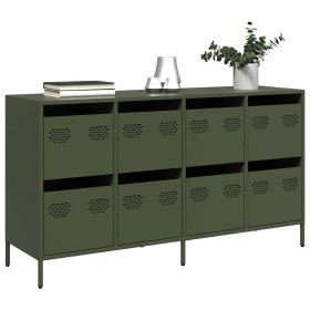 Aparador de acero laminado en frío verde oliva 135x39x73,5 cm von , Sideboards - Ref: Foro24-3307171, Preis: 224,27 €, Rabatt: %